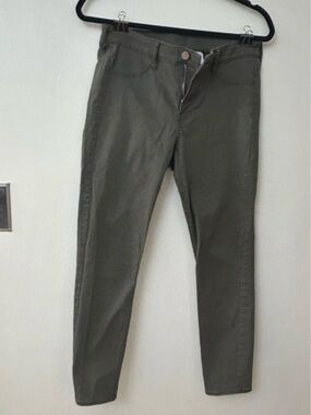H&M olive green Skinny Ankle regular waist Denim Pants size 29